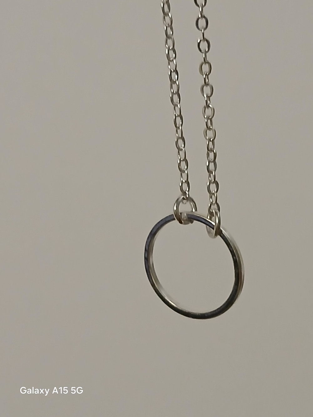 Delicate Silver Open Circle Necklace for Women